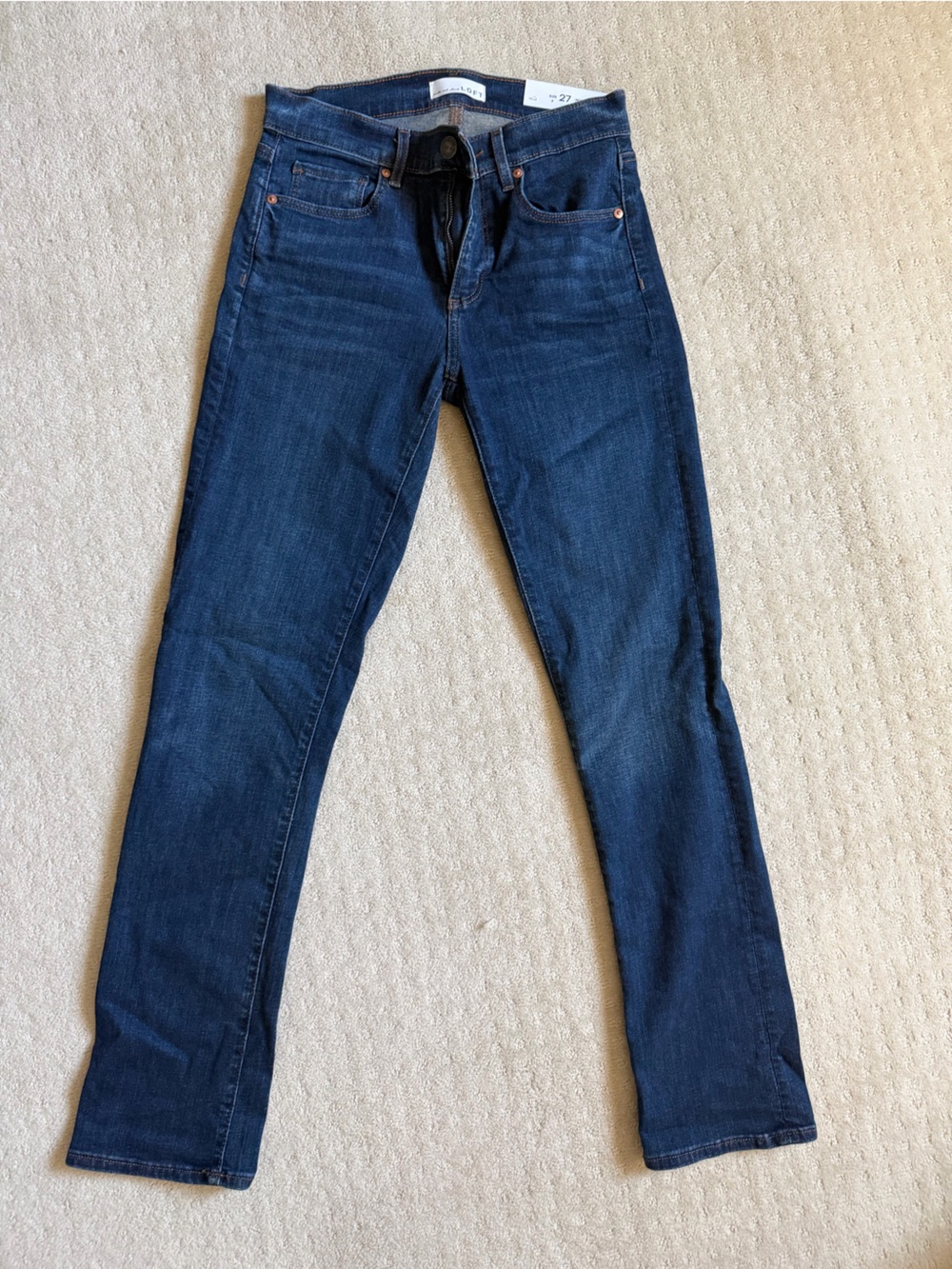 LOFT Dark Blue Modern Straight Jeans